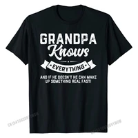mens grandpa knows everything shirt 60th gift funny fathers day t shirt tshirts tops shirt fashion cotton camisa design men