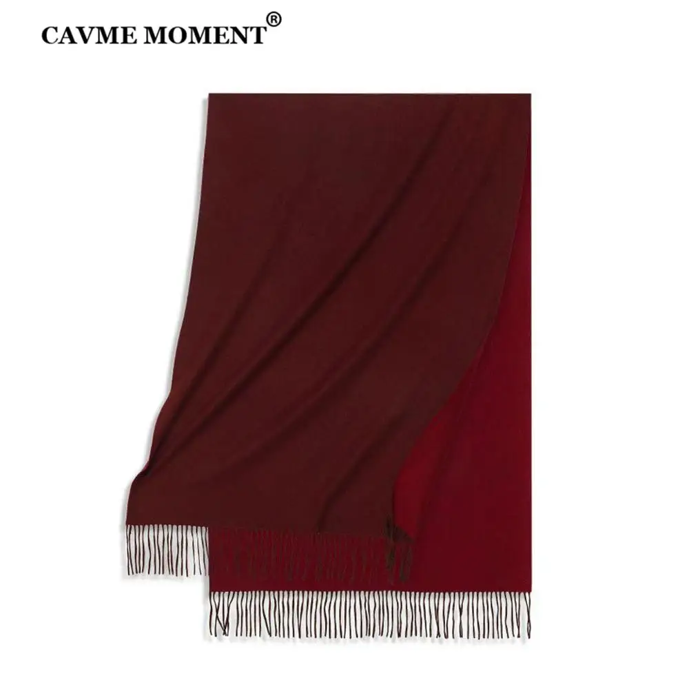 

CAVME 100% Cashmere Scarf Unisex Double Face Winter Ladies Pashmina Long Wraps Shawls 70*200cm 335g CUSTOM LETTERS