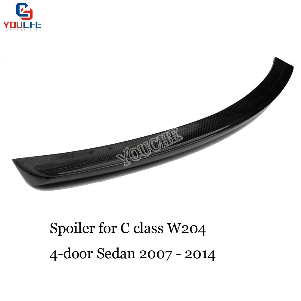 Задний спойлер W204 из углеродного волокна для Mercedes C Class Sedan 2007 2014 C180 C200|Спойлеры и