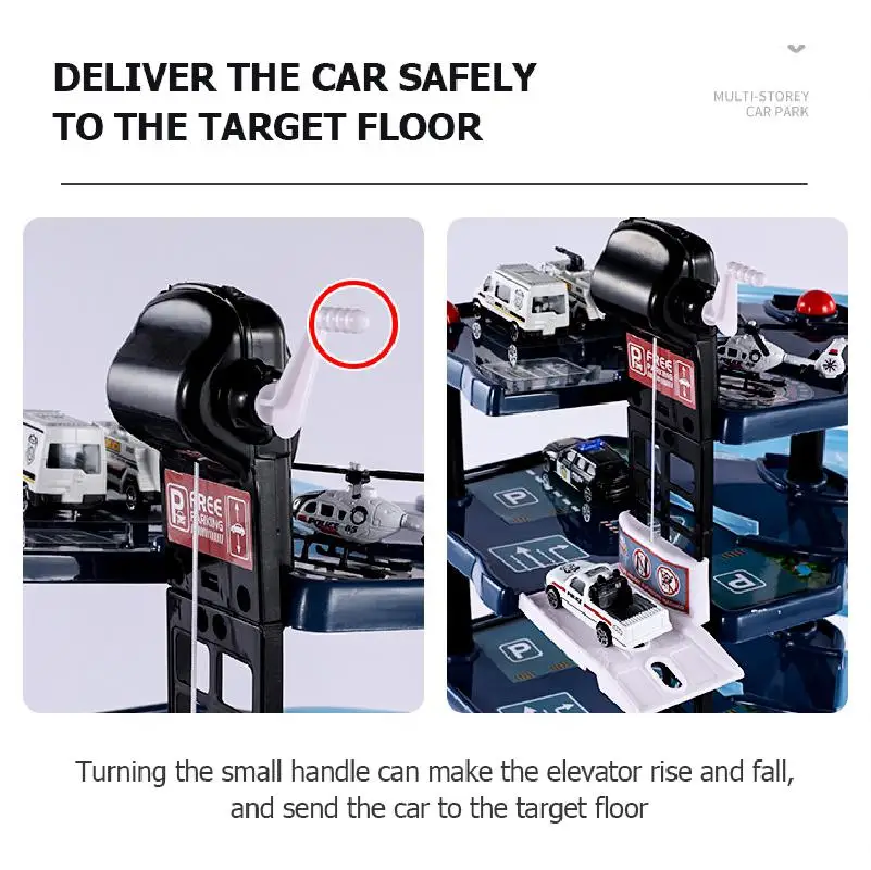 

Children's Puzzle Toy Parking Lot Toy Multi-layer Diy Rail Track Car Model Boy Drop Resistant Alloy Car Model Toy Gift