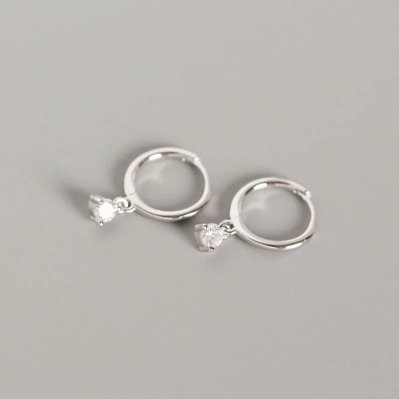Женские серьги гвоздики из серебра 925 пробы с кристаллами|Серьги-гвоздики| |