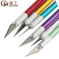 6 blades art knifes wood carving tools razor hobby leather fruit food craft sculpture engraving scalpel cutting pcb repair