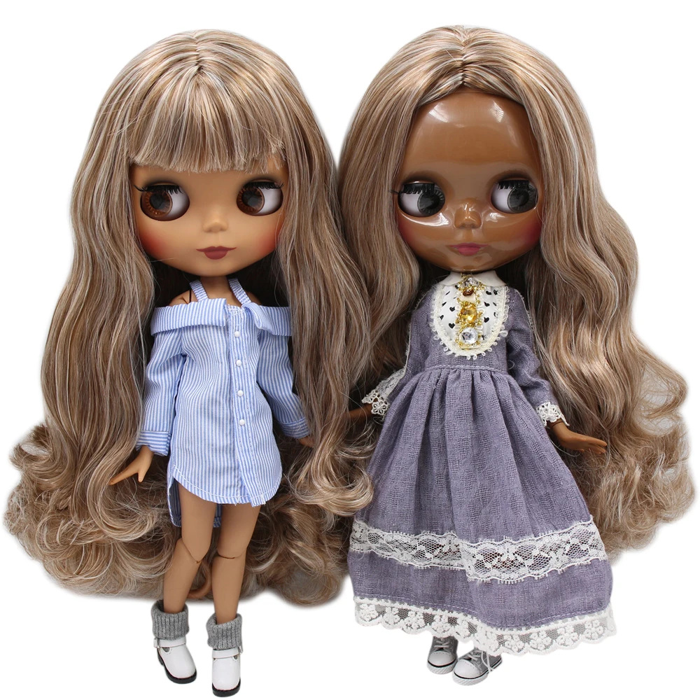 Кукла ICY DBS Blyth No.BL340/9158 коричневый смешанный серый волосы для суставов 1/6 bjd ob24