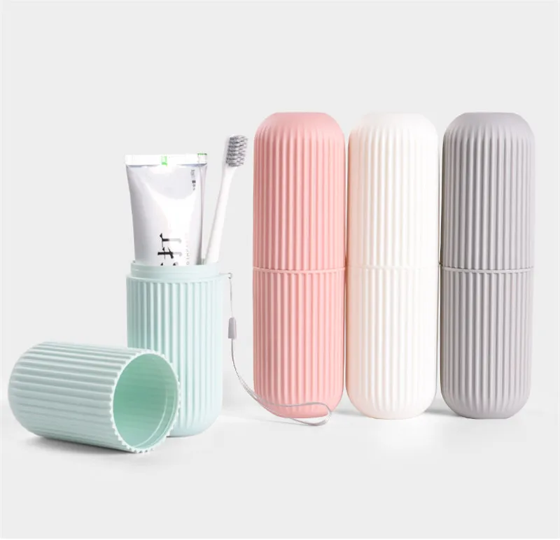 

Blue Gray Pink Toothbrush Storage Box Car Travel Household Bathroom Accessories Portable Toothbrush Holder Travel Storage Rack