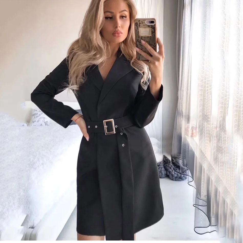 2020 осень и Новинка зимы женское тонкое пальто черный красный жакет сексуальное