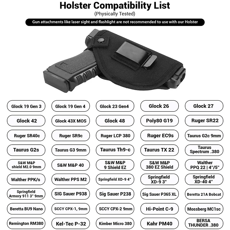 Кобура для скрытого ношения универсальная кобура внутри ремня M &amp P ЩИТ Glock 23 36 39 42