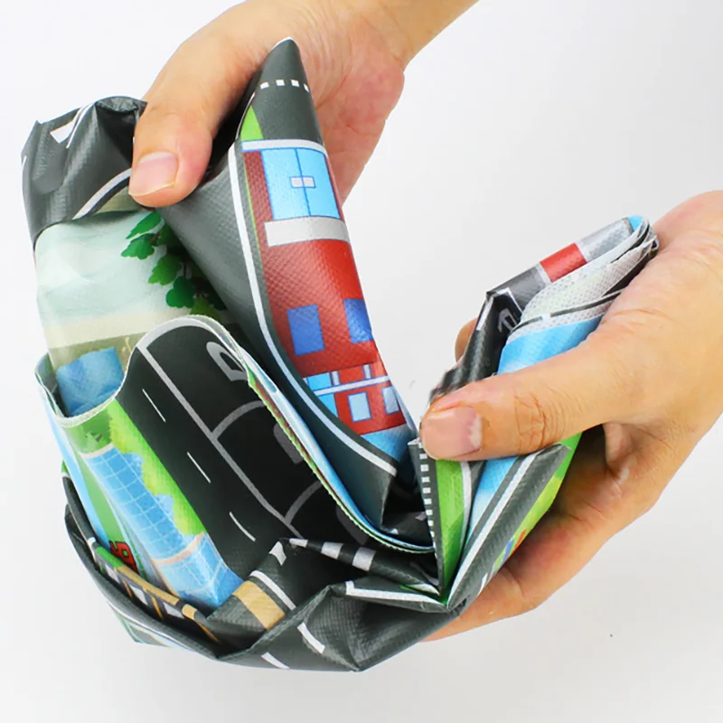 Детский игровой коврик Дорожная карта для детей большой город дорожная игрушка