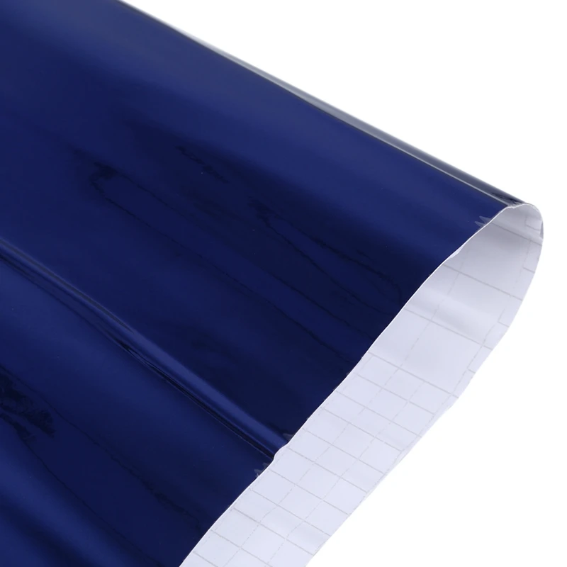 

Chrome Mirror Vinyl Film Wrap Sticker Decal Stretchable Reflective 152x20cm blue