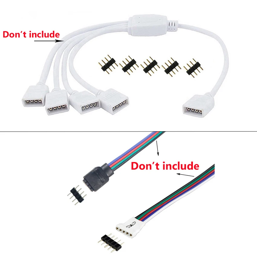 100 шт. 4 контакта RGB / 5 контактов адаптер RGBW для /RGBW 5050 3528 | Освещение