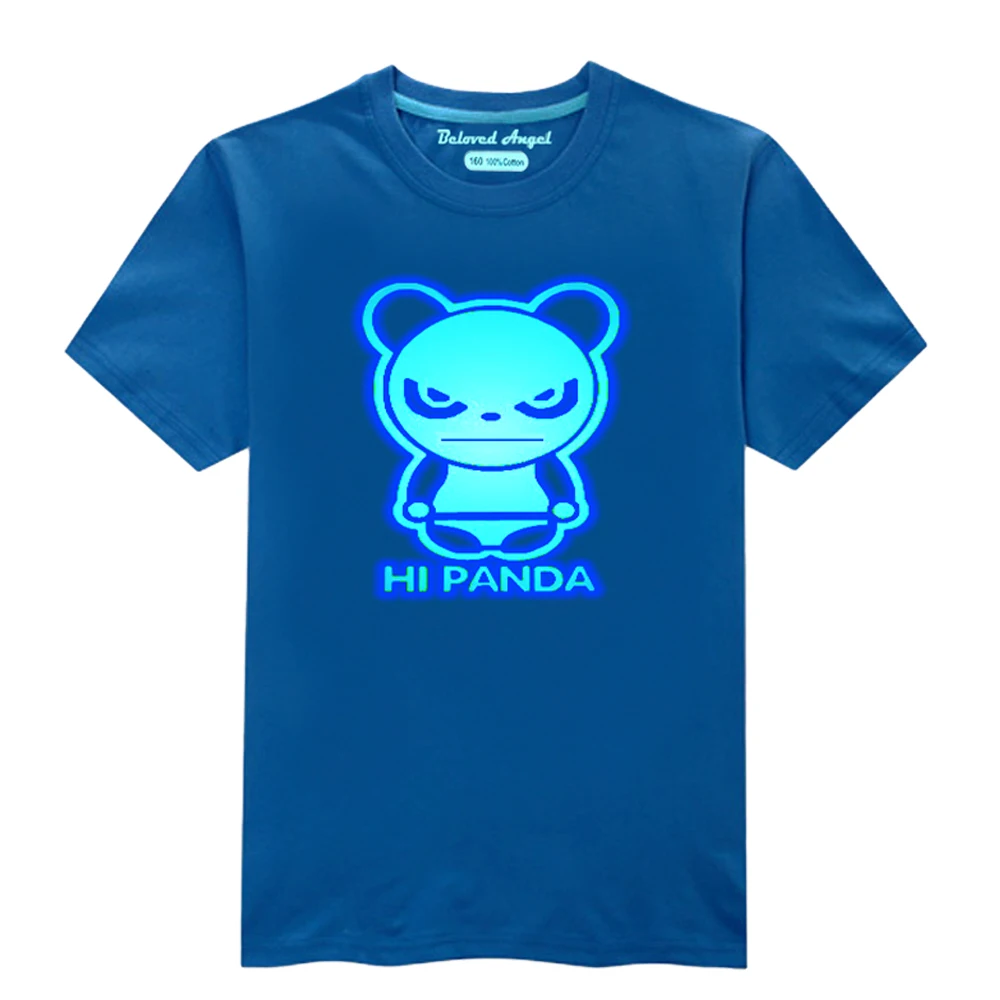 

Kids Luminous T-shirt Cartoon Boys Girls Tops Tees Unisex Children Casual Clothing O-Neck Clothes Baby Clothes Teen Costume