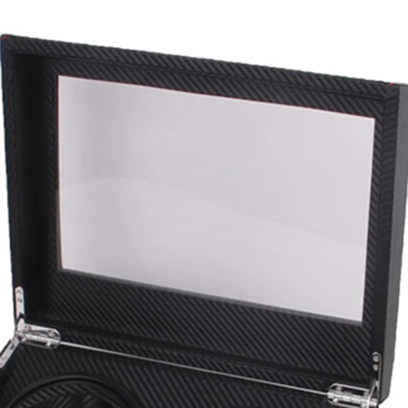 

Automatic Watch Fan, 6 + 4 Automatic Rotating Leather Wooden Watch Winder Storage Display Box Watch Case Black