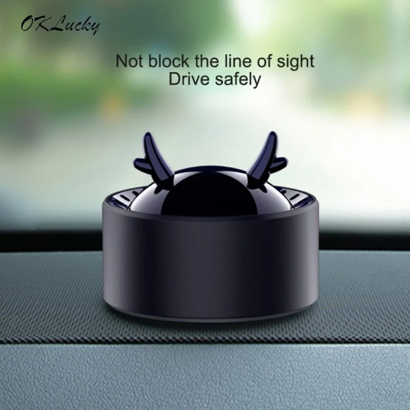 

OKLucky Wholesale high-end metal case car perfume air emission decoration zinc alloy aromatherapy freshener Interior For Home