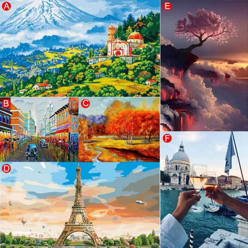 Набор для рисования по номерам на холсте без рамки 40 х50 см | Дом и сад