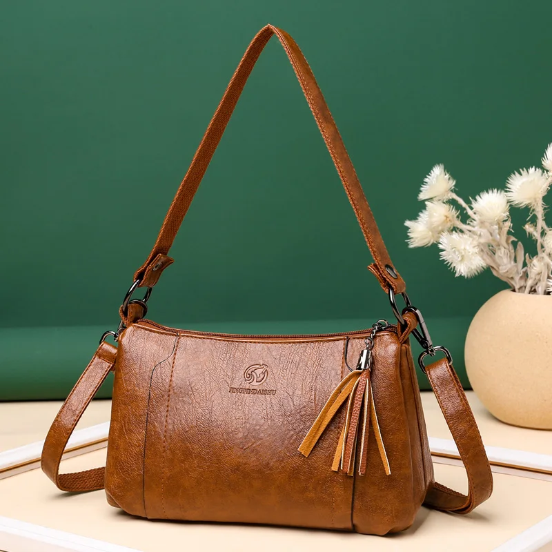 Новые модные мягкие кожаные сумки женские на плечо роскошные женская сумка