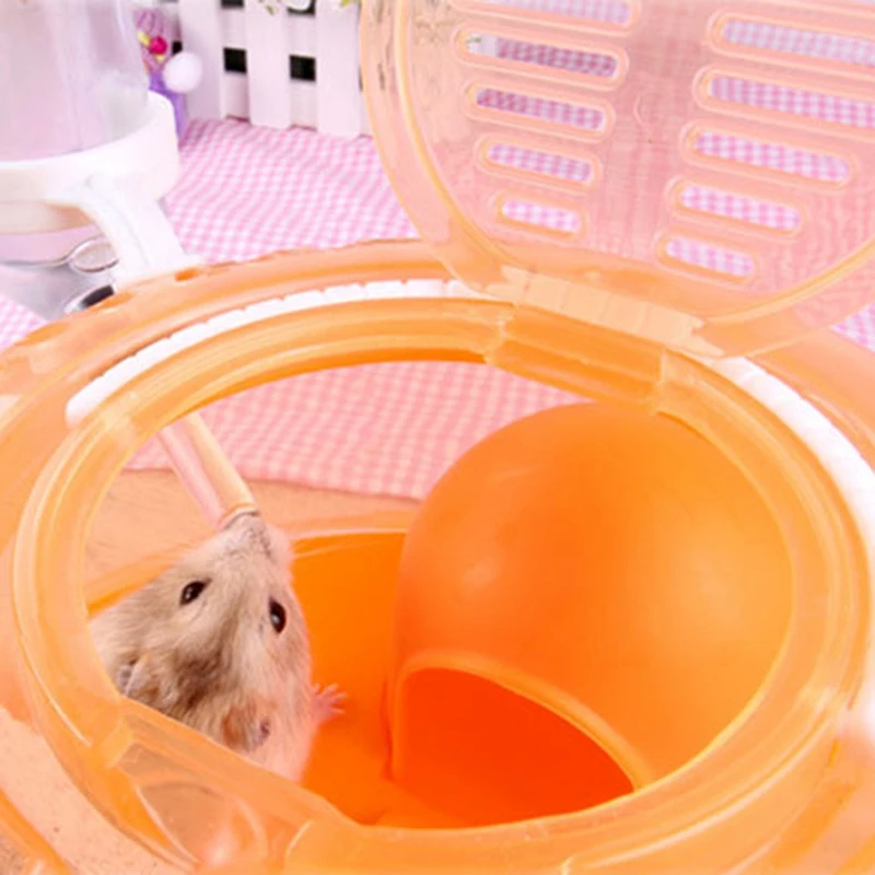 Портативные двухслойные пластиковые для хомяка в форме яблока клетка переноски