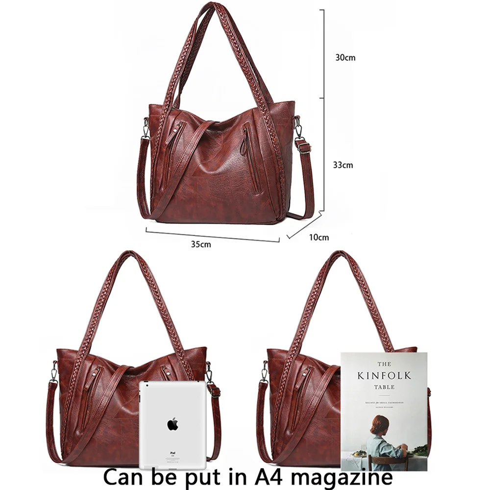 Лидер продаж женская сумка на плечо Сумки из искусственной кожи большие женские