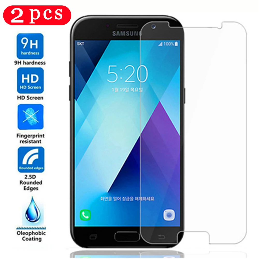2 шт. 9H закаленное стекло для samsung Galaxy j5 j7 pro 2017 защитная пленка j6 j8 2018 на Защита