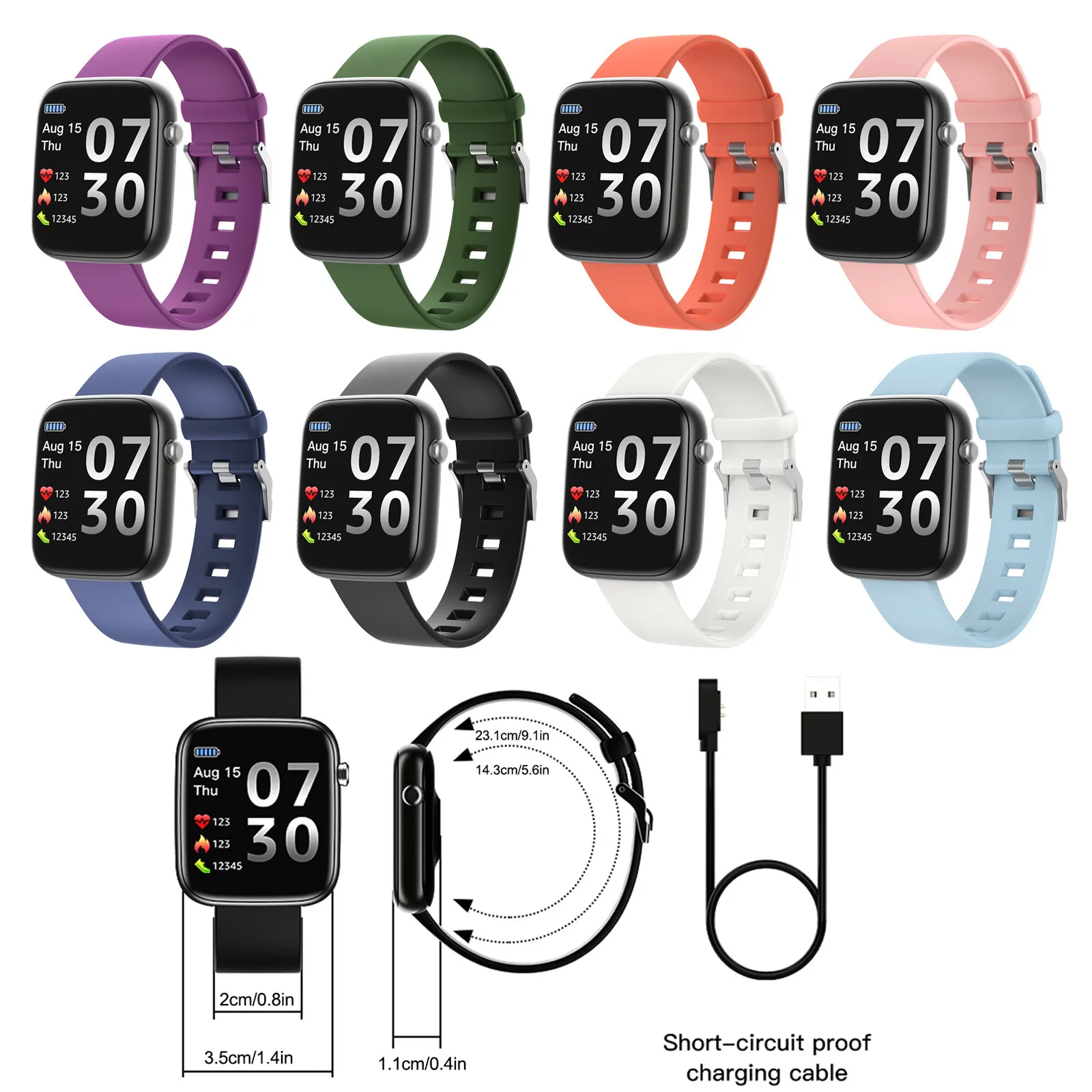 

S30 Smart Watches New Fashion High Quality Portable Durable Motion Monitoring Passometer IP68Waterproof Reminder Smart Wirstband