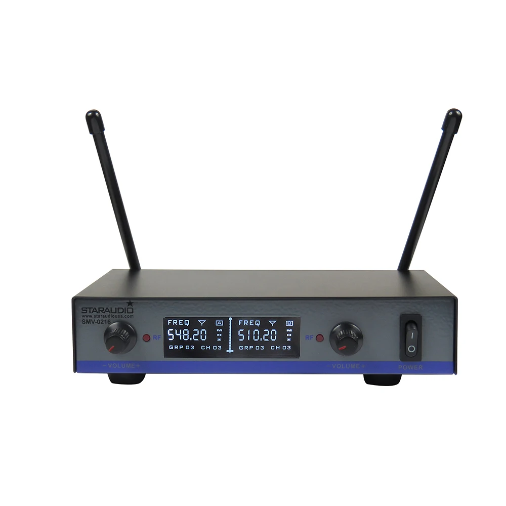 STARAUDIO 2CH UHF Ручной беспроводной микрофон Система 2CH DJ сценический церковный клуб домашние вечерние микрофон система караоке SMU-0216A