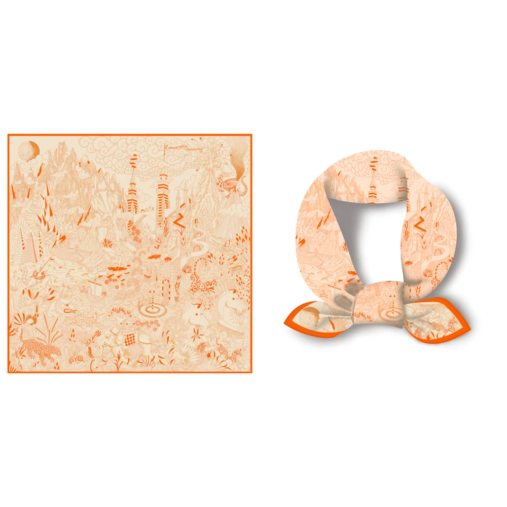 

Luxury Brand Silk Scarf Square Women Shawls Wraps Lady Shawls Small Wraps Print Office Neck Scarves Kerchief Bandana Pashmina