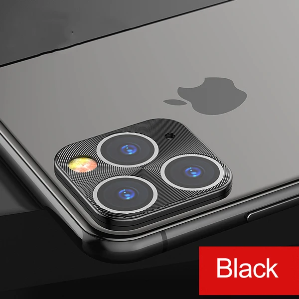 Black 1 Защитная пленка для объектива камеры для iPhone 11 Pro XS Max XR X чехол металлический защитный чехол для объектива телефона для iPhone X XR XS 11 Pro Чехол - Цвет: Black 1