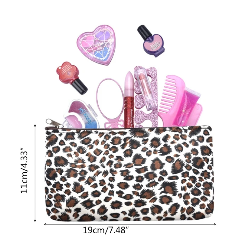 

Portable Cosmetic Bag Kids Makeup Set Baby for Girls Pretend Play Make up Toys Kid Dress Up Princess Toy