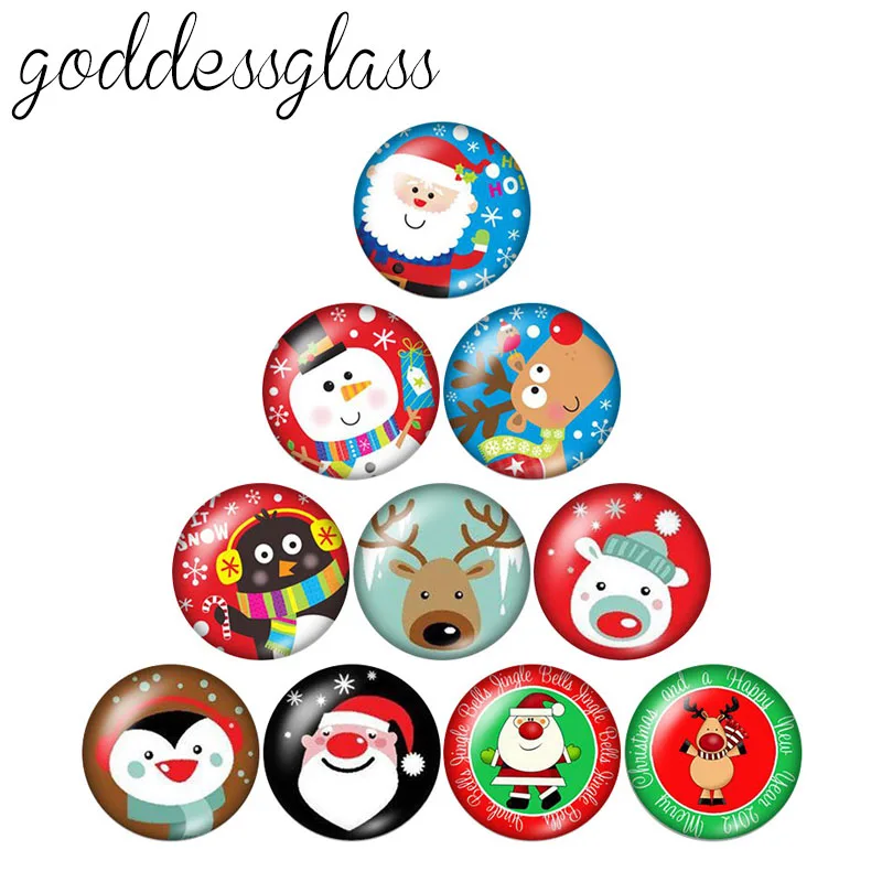 Счастливого Рождества счастливый подарок на Новый год 10 шт. Смешанные 12 мм/18 мм/20