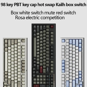 fl esports fl980 wired mechanical keyboard 98 key hot swap replaceable axis computer game hall kailh box silent rosa switch pbt free global shipping