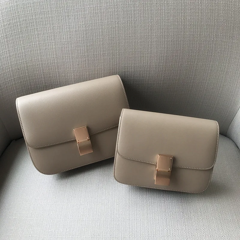 

Women's Bag Box Tofu Bag Hand Rub Grain Cowhide Retro Square Bag Stewardess Bag Diagonal Shoulder Bag Bolsa Feminina