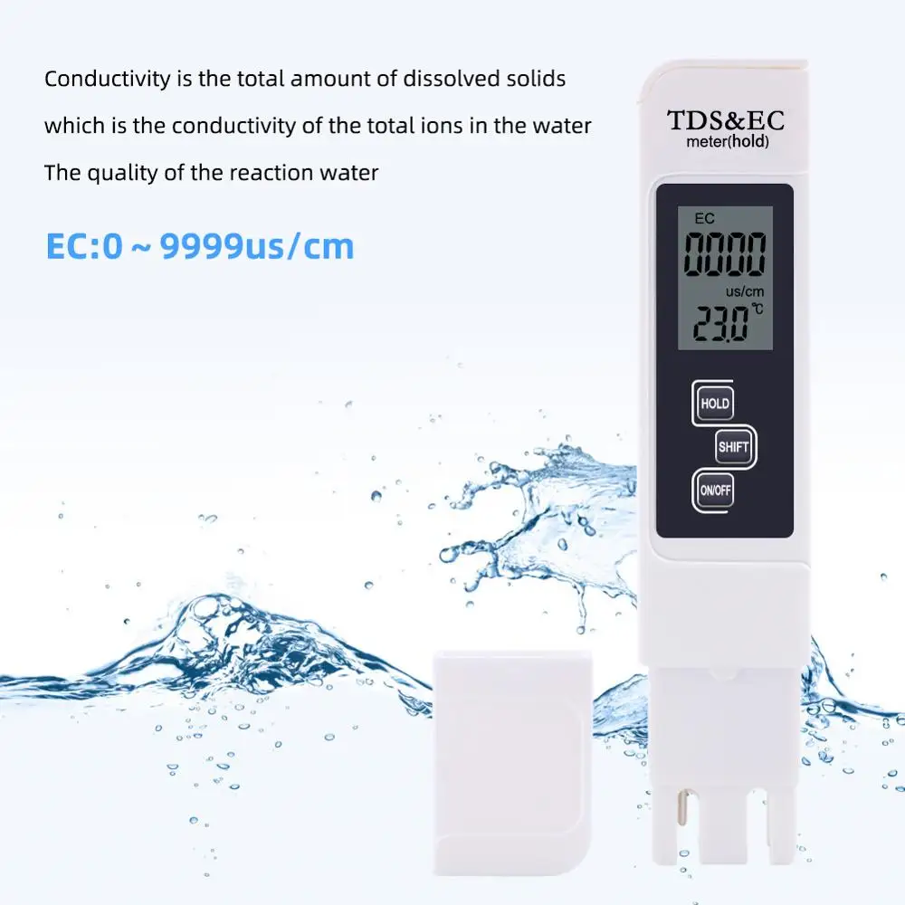 Тестер температуры Yieryi TDS EC 3 в 1 измеритель теплопроводности и качества воды