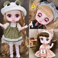 12 inch movable joints bjd doll 30cm 16 makeup dress up cute long hair dolls with blyth face fashion dress doll toys for girl