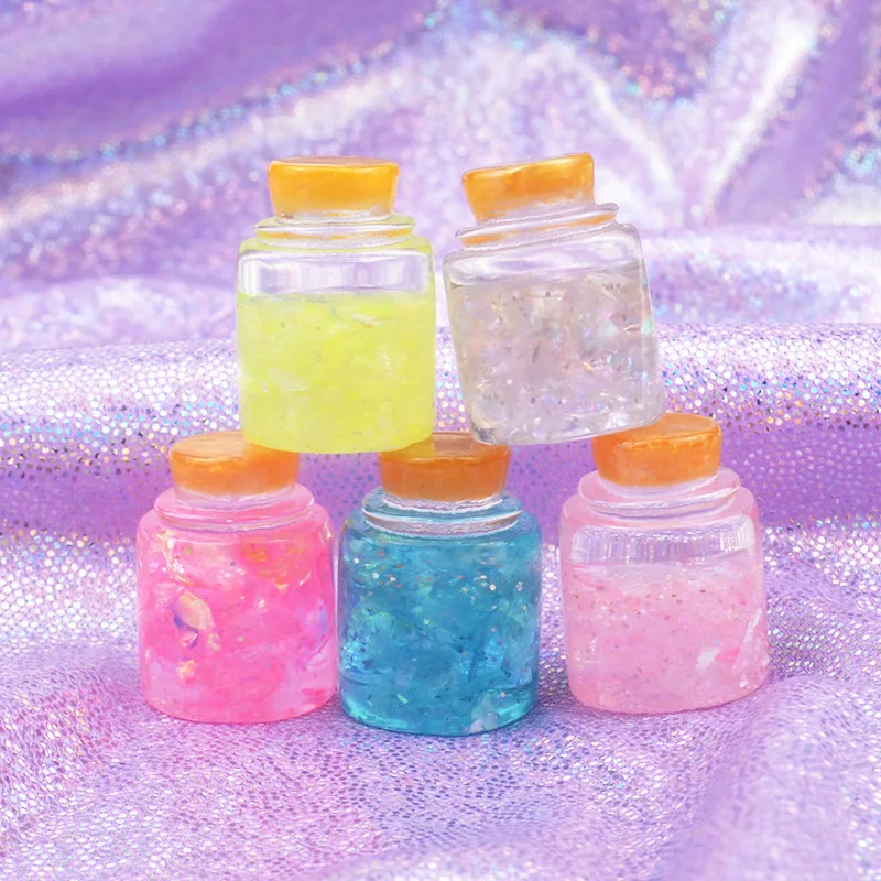10Pcs 3D Bottle Resin Cabochons Fairy Garden Miniatures DIY Craft Supplies Terrarium Figurines Decoration Dollhouse Accessories | Дом и сад