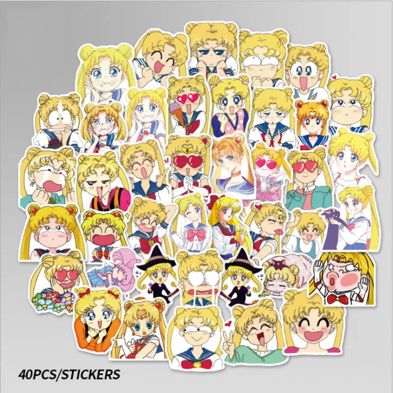 

40 pcs Cute cartoon girl Graffiti Waterproof Skateboard Travel Suitcase Phone Laptop Luggage Stickers Cute Kids Girl Toys