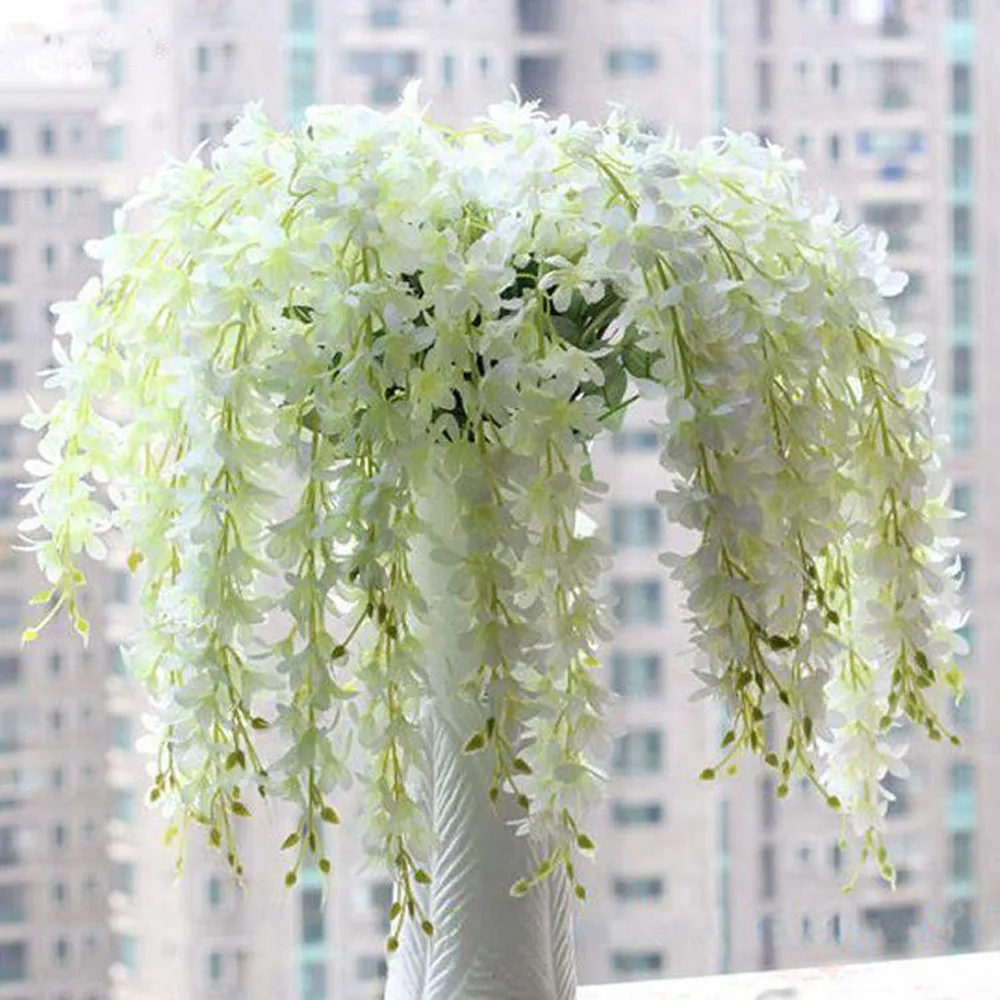 Goedkoop 65 Cm Lange Kunstmatige Opknoping Orchideeën Planten Nep Zijde Bloem Wijnstok 5 Kleur Voor Wedding Achtergrond Party Decoratie Benodigdheden
