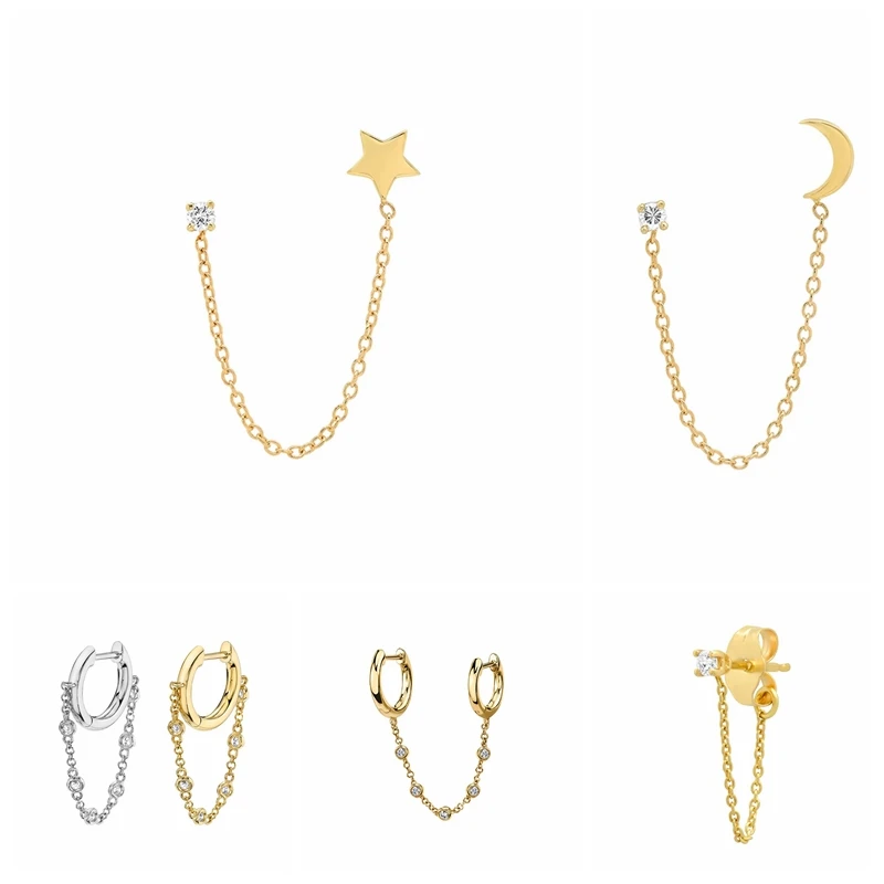 

BOAKO Tassel Chain Earrings For Women Pendientes Mujer Piercing Oreja Earrings Dangle Jewelry Bijoux Femme Серьги #4.6