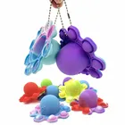 Брелок для снятия стресса сжимаемые игрушки-антистресс Осьминог пузырьковая Игрушка антистресс сенсорная игрушка для аутизма поп ит игрушки