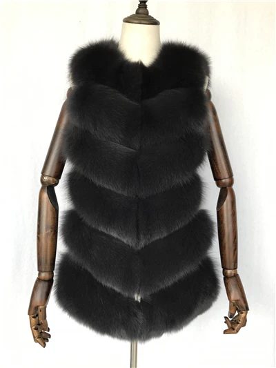 Iron grey MAOMAOFUR жилет из натурального меха женский жилет из натурального Лисьего меха без рукавов Женская куртка Верхняя одежда весенний жилет из натурального Лисьего меха для девочек - Цвет: Iron grey