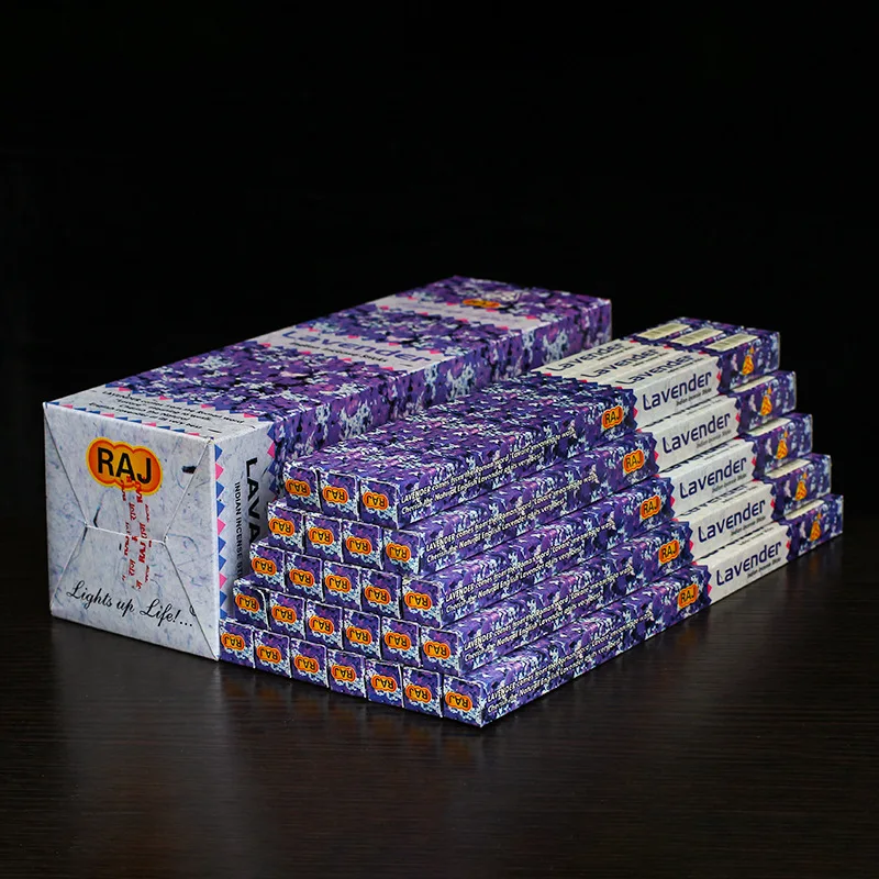 1 большая коробка Лавандовые индийские ароматические палочки 6/25 трубки