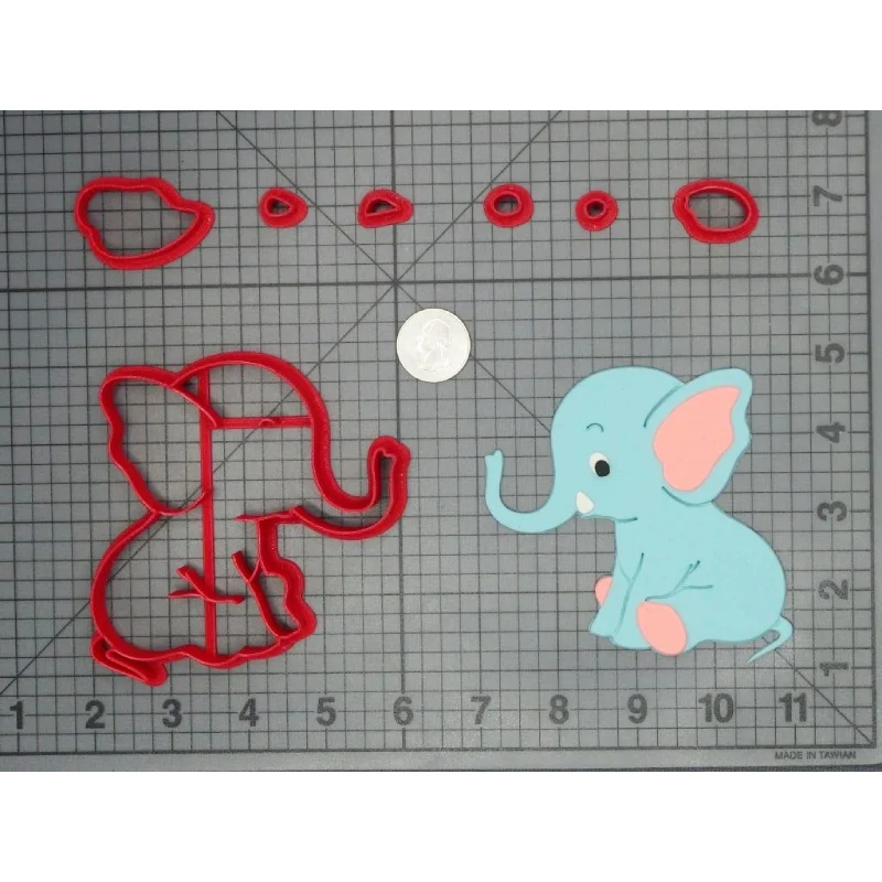 Чехол с изображением милых мультяшных животных милые слоненок Луна резак для