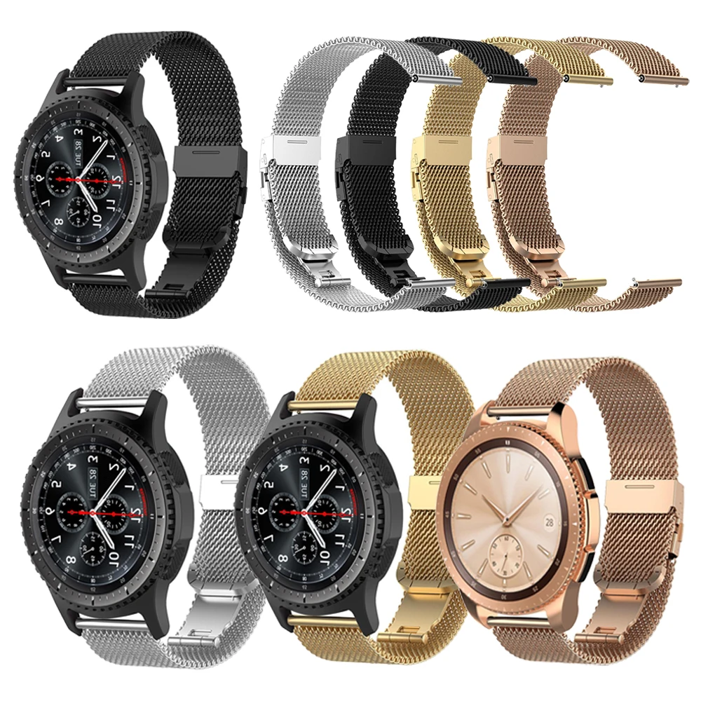 

Ремешок «Миланская петля» из нержавеющей стали для galaxy watch, металлический быстросъемный браслет для galaxy watch active 2 44 мм 40 мм, 46 мм 42 мм