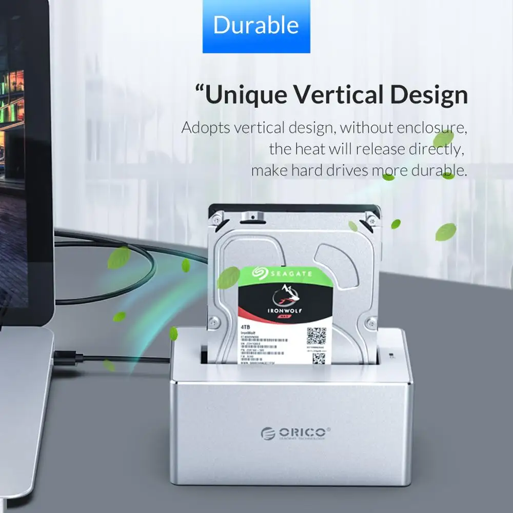 ORICO HDD Case 2.5 3.5 HDD Docking Station SATA to USB 3.0 HDD Enclosure Support UASP Aluminum Hard Disk Case Tool Free SSD