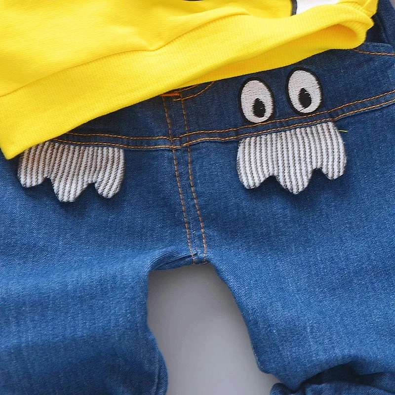 

2 Pieces/set Autumn Cute Clothes Children's Sets Baby Long Sleeve Cartoon Tops Pants Sets Boy Korean Outfit Conjunto Bebe