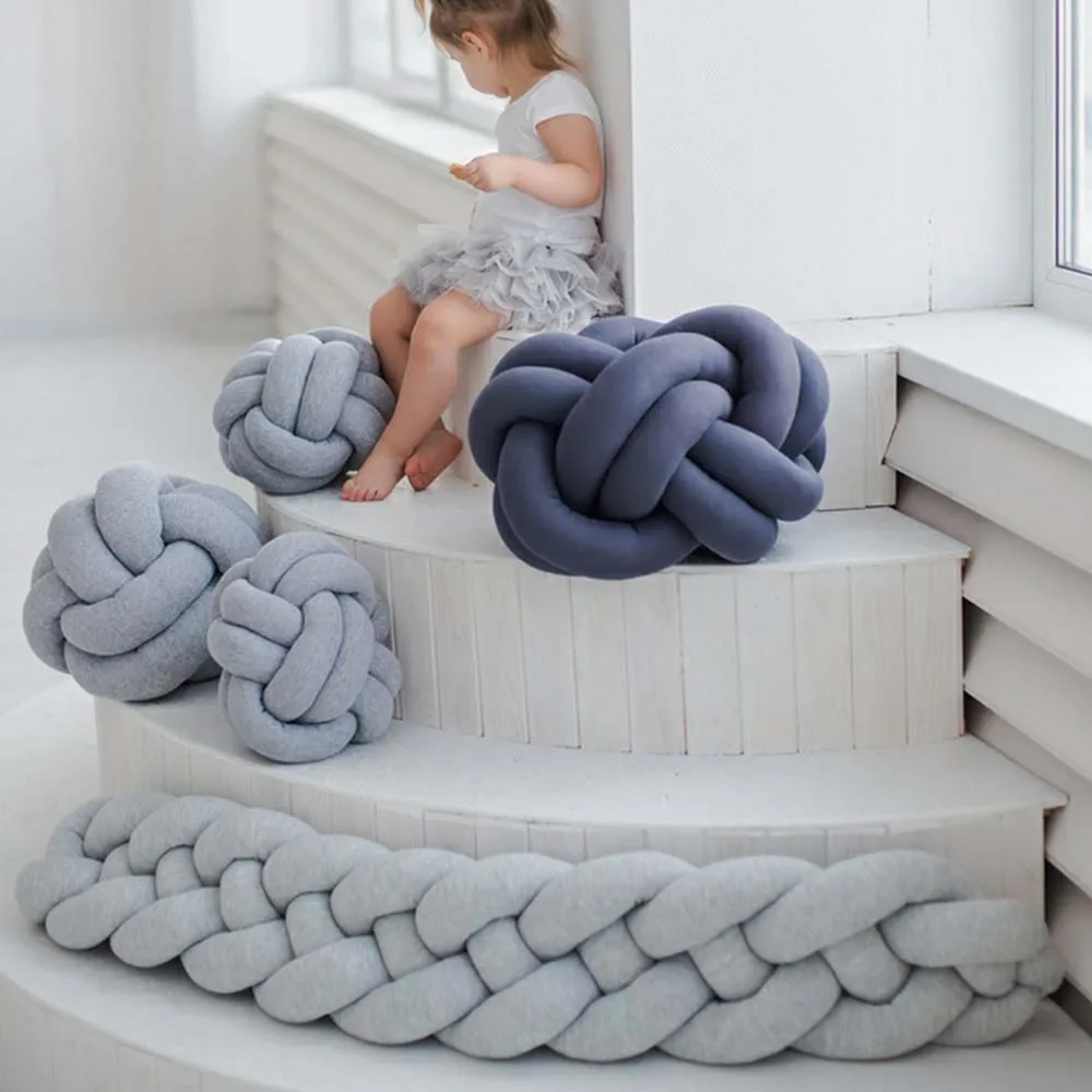 2 м длинный УЗЕЛКОВЫЙ 4 оплетка для детской кровати бампер забор новорожденных