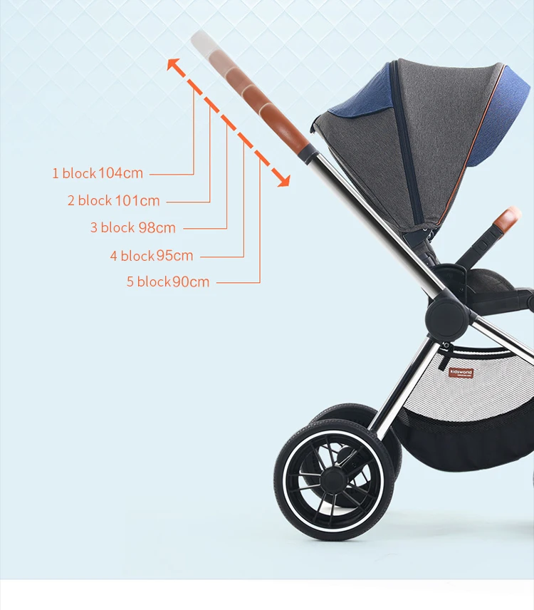 Роскошная детская коляска Babyfond 2 в 1 с высоким пейзажем, двусторонняя детская коляска, может сидеть в двух направлениях, корзина для сна, детская коляска