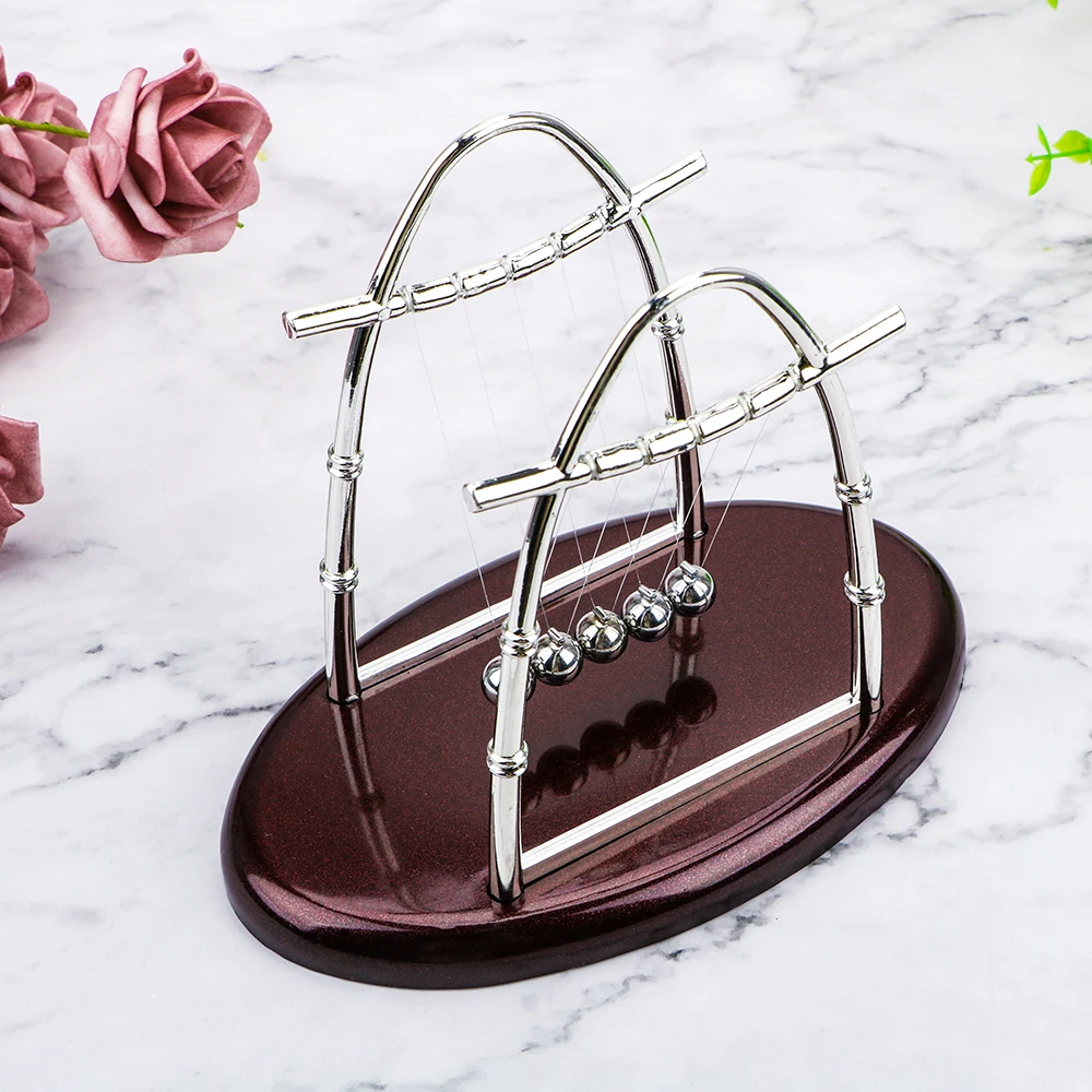 Physics Science Newtons Cradle Steel Balance Ball Home Desk Decoration Metal Pendulum Craft Educational Toy | Дом и сад