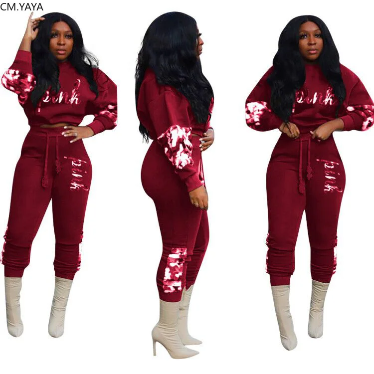 Женский спортивный костюм с камуфляжным принтом повседневный комплект из двух