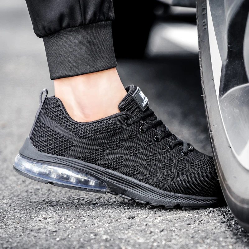 

Summer 2021 Men Youth Casual Footwear Puncture Resistant Working Shoes for Men Steel Toe Safety Shoes Mens Casual Sneakers Man