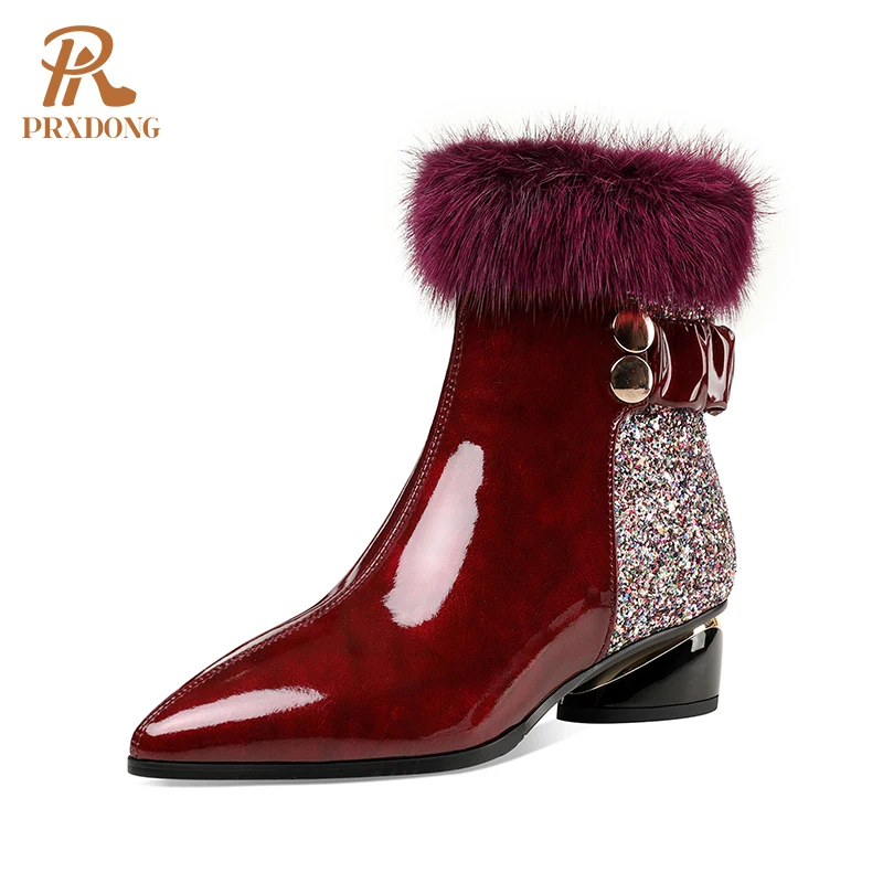 

Женские ботильоны из натуральной кожи, с острым носком, на молнии