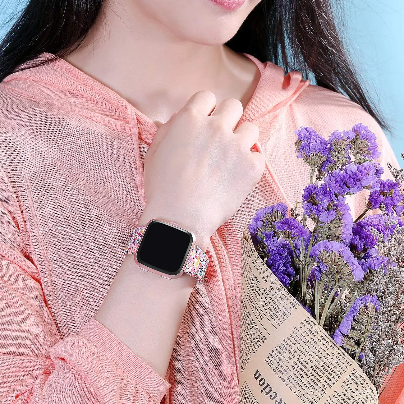 Fitbit Versa, ремешок, силиконовый сменный ремешок с цветочным леопардовым принтом, браслет, браслет, Ремешки для наручных часов для Fitbit Versa