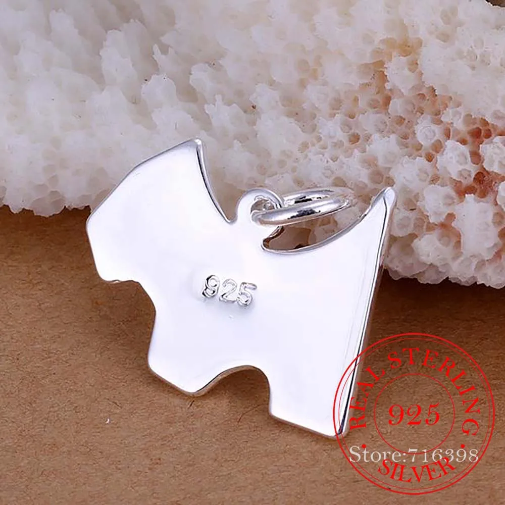 Подвесные Ожерелья модные Dog Tag милые Подвески для женщин стерлингового серебра